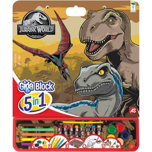 Jurassic World kreatív színező készlet - 5 az 1-ben - Cefa Toys
