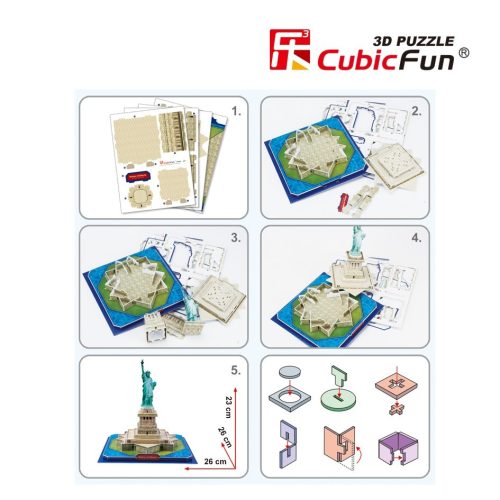 3D puzzle: Szabadságszobor (USA) CubicFun 3D híres épület makett