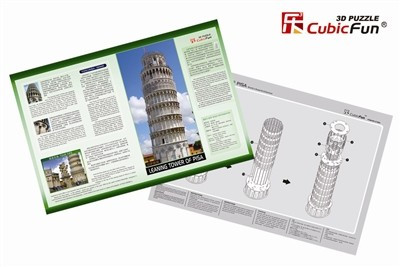 3D puzzle: Pisai ferde torony CubicFun 3D híres épület makettek