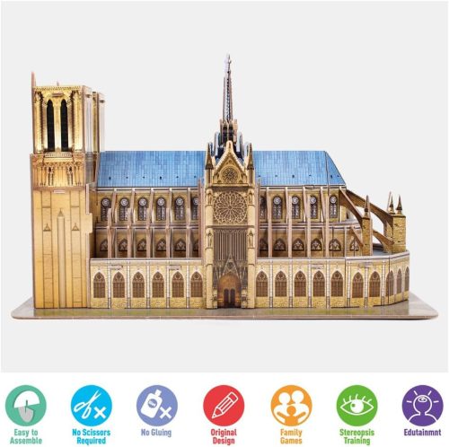 3D puzzle: párizsi Notre Dame CubicFun 3D épület makettek