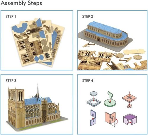 3D puzzle: párizsi Notre Dame CubicFun 3D épület makettek
