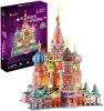 3d LED világítós puzzle: Boldog Vazul Székesegyház Cubicfun 3D épület makettek
