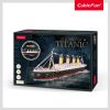 3d Led világítós puzzle: Titanic CubicFun hajó makett LED világítással
