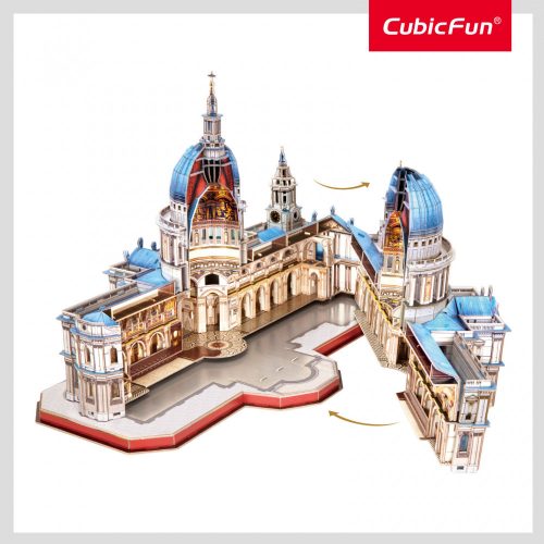 3d profi puzzle: Szent Pál katedrális (UK) CubicFun 3D híres épület makett Cubic Fun