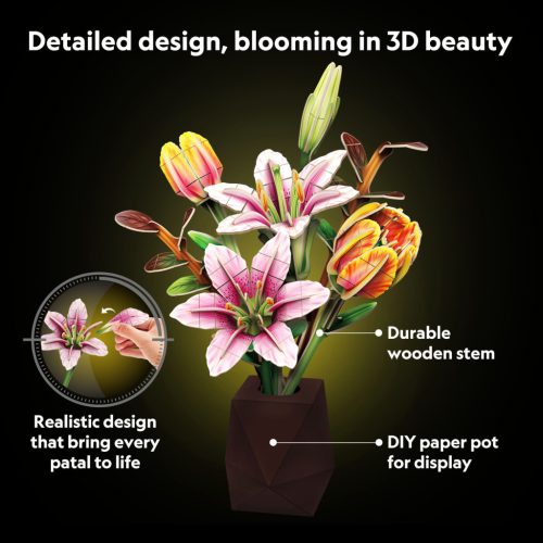 3D puzzle: Tulipán és liliom