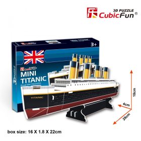 3D kicsi puzzle: Titanic CubicFun 3D jármű makettek