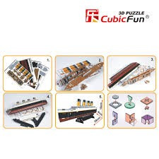 3D kicsi puzzle: Titanic CubicFun 3D jármű makettek