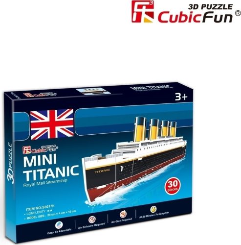 3D kicsi puzzle: Titanic CubicFun 3D jármű makettek