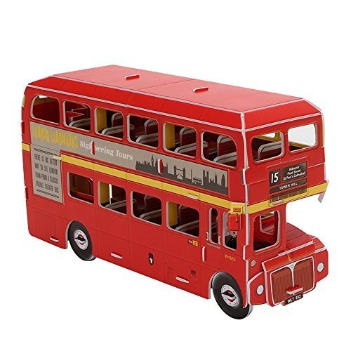 3D kicsi puzzle: Angol emeletes busz CubicFun 3D jármű makettek