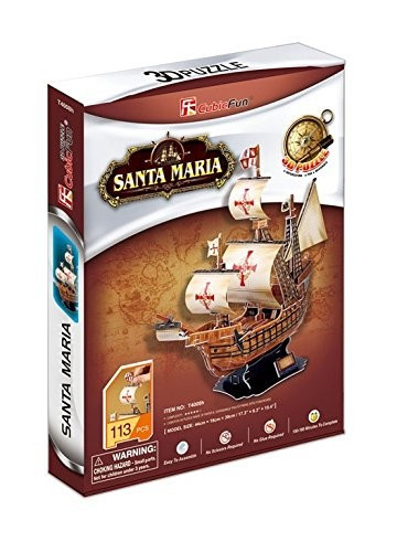 3D puzzle: Santa Maria CubicFun 3D hajó makettek
