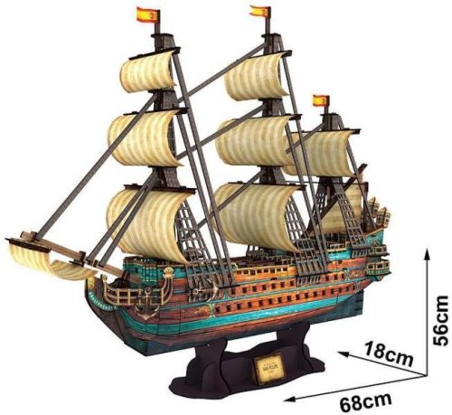  3D profi puzzle: San Felipe CubicFun 3D hajó makettek