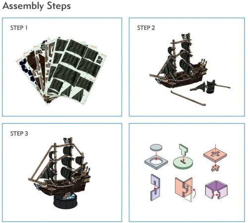 3D puzzle: Anna királynő bosszúja CubicFun 3D jármű makettek