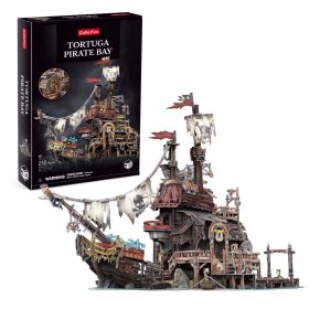 3D puzzle: Kalózhajó kikötővel