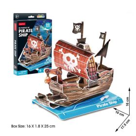 3D kicsi puzzle: Pirate Ship - kalózhajó