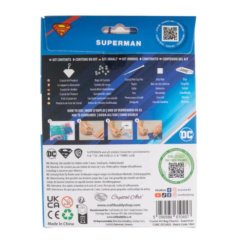 Crystal Art Gyémántszemes kirakó táskadísz - Superman
