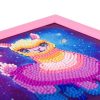 Crystal Art Gyémántszemes kirakó 16*16 cm kerettel - Szivárványos láma