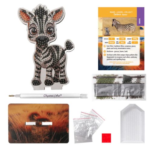 Crystal Art Gyémántszemes kirakó - Zebra