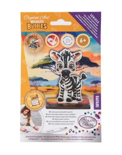 Crystal Art Gyémántszemes kirakó - Zebra