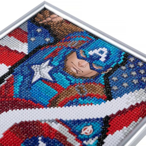 Crystal Art Gyémántszemes kirakó 21*25 cm kerettel - Amerika kapitány - Craft Buddy