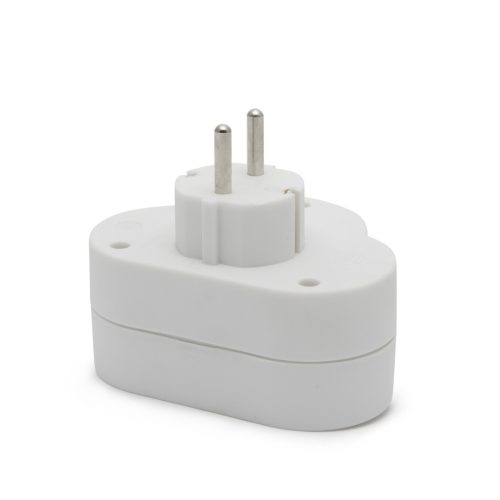 Delight Hálózati Elosztó Kapcsolóval 2DIN Fali White