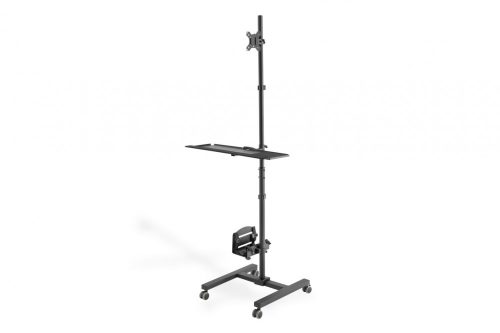 Digitus DA-90374 Mobile Workstation With Individual Height Adjustment Black