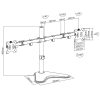 ACT AC8320 Monitor desk stand 2 screens up to 35" VESA Black