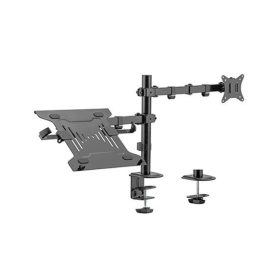   Gembird MA-DA-03 Adjustable Desk Mount With Monitor Arm And Notebook Tray Black