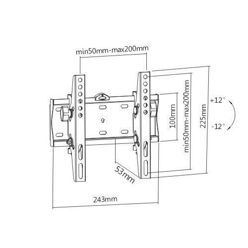 Gembird WM-42T-02 Tilt TV Wall Mount 23”-42” Black