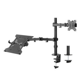   ACT AC8305 Single Monitor Arm with Laptop Arm 10"-35" Black