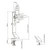 ACT AC8321 Single Monitor Arm Office Quick Height Adjustment 10"-35" Black