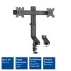 ACT AC8322 Dual Monitor Arm Office Quick Height Adjustment 10"-27" Black