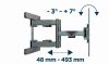 Gembird WM-80ST-01 Full-motion TV wall mount 40”-80” Black