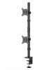 Gembird MA-D2-02 Adjustable 2-display vertical desk mount 17”-32” Black