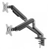 Gembird MA-DA2-05 Desk mounted adjustable double monitor arm 17"-32" Space Grey