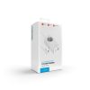 FIXED hálózati USB töltő, GaN III technológia, kimenetetk: 2 * USB-A QC3.0, 2 * USB-C PD3.0 65W , 1*220V, 3m kábel, fehér
