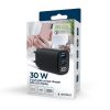 Gembird 2-Port 30W USB Fast Charger Black