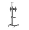 Gembird TVS-70T-02 Aluminum TV floor stand with caster wheels 37"-70" Black