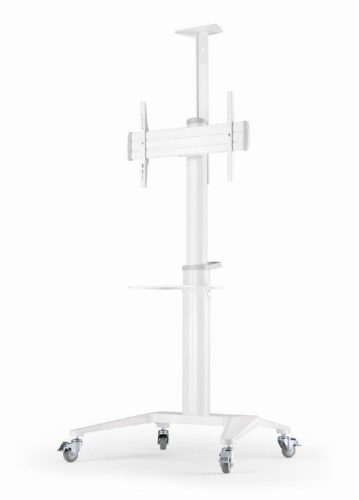 Gembird TVS-70T-02-W Aluminum TV floor stand with caster wheels 37"-70" White