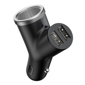   Baseus BSC-C16N Car Charger with Two USB Ports and Cigarette Lighter socket Black