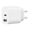 Gembird 2-Port Universal USB Charger A+C 2.4A White