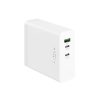 FIXED hálózati töltőállomás, 2xUSB-C/1xUSB, GaN technológia, PD 3.1 támogatás, 140W, fehér