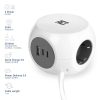 ACT Power Strip Cube F Socket Hálózati Elosztó 3DIN 1,5m White