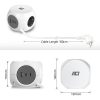 ACT Power Strip Cube F Socket Hálózati Elosztó 3DIN 1,5m White