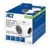ACT Power Strip Cube F Socket Hálózati Elosztó 3DIN 1,5m White