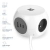 ACT Power Strip Cube E Socket Hálózati Elosztó 3DIN 1,5m White