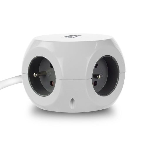 ACT Power Strip Cube E Socket Hálózati Elosztó 3DIN 1,5m White