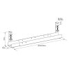 ACT AC8376 Under Desk Extendable Cable Management Tray with Clamp Mount