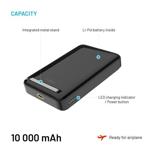 FIXED MagZen 10 Pro Qi2 standard 10000mAh PowerBank fekete