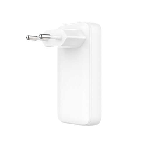 FIXED Slim 2xUSB-C úti töltő GaN PD 45W-os fehér