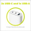 Mobile Origin GaN 40W Wall Charger MO13, 1 USB-A + 2 USB-C